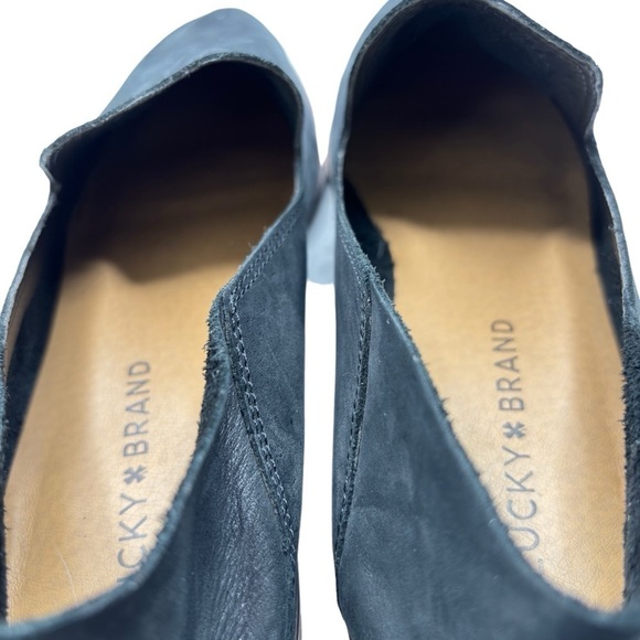 LUCKY BRAND Cahill Womens Shoe Sz 8.5 Loafers Black Leather Slip On Convertible - Picture 6 of 9